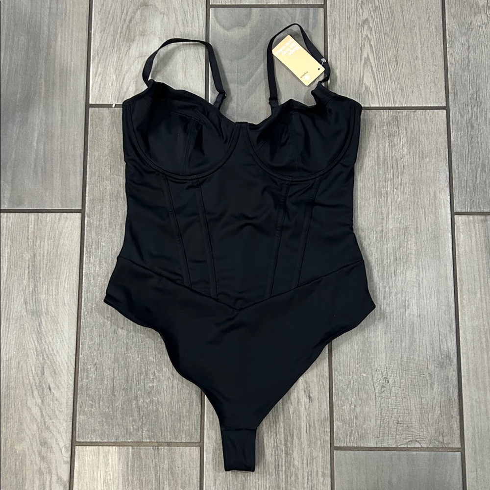 Popilush Shapewear Hourglass Corset Thong Bodysuit - Picture 5 of 7